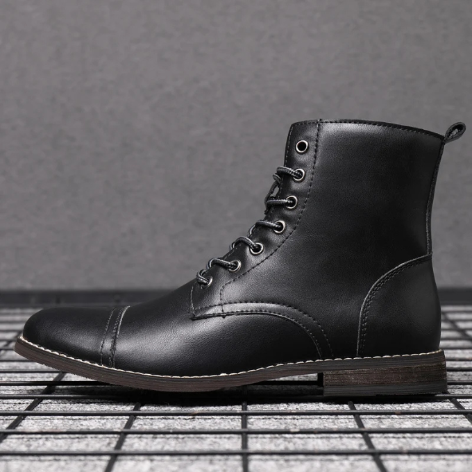 Bottes de ville brunies pour homme