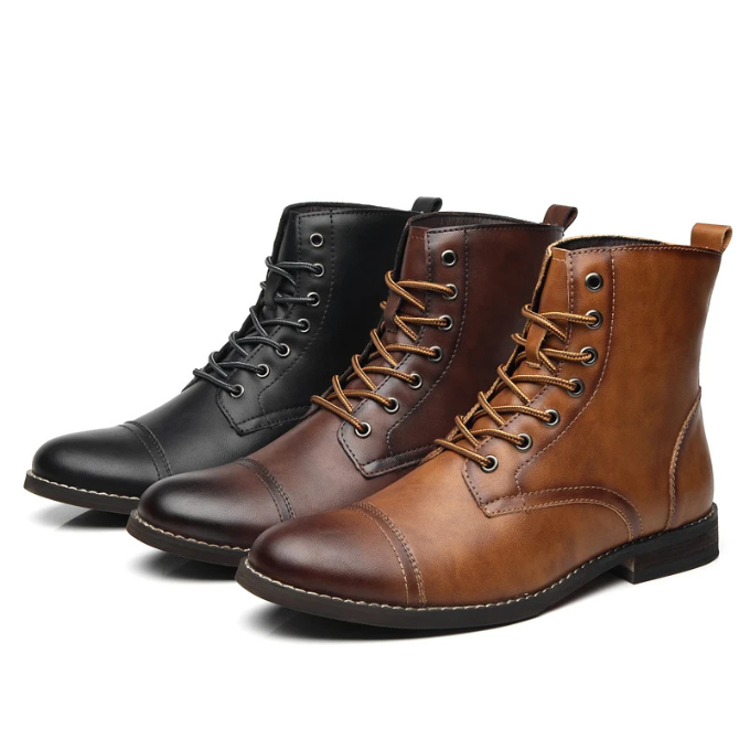 Bottes de ville brunies pour homme