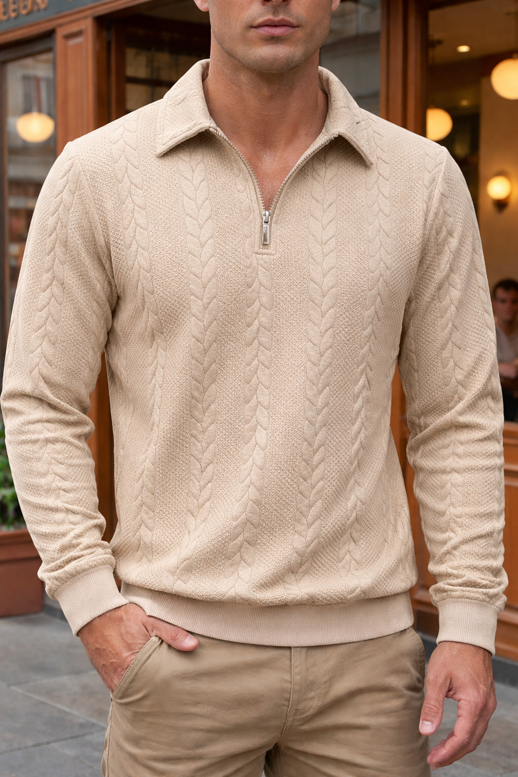 Polo zippé élégant pour homme