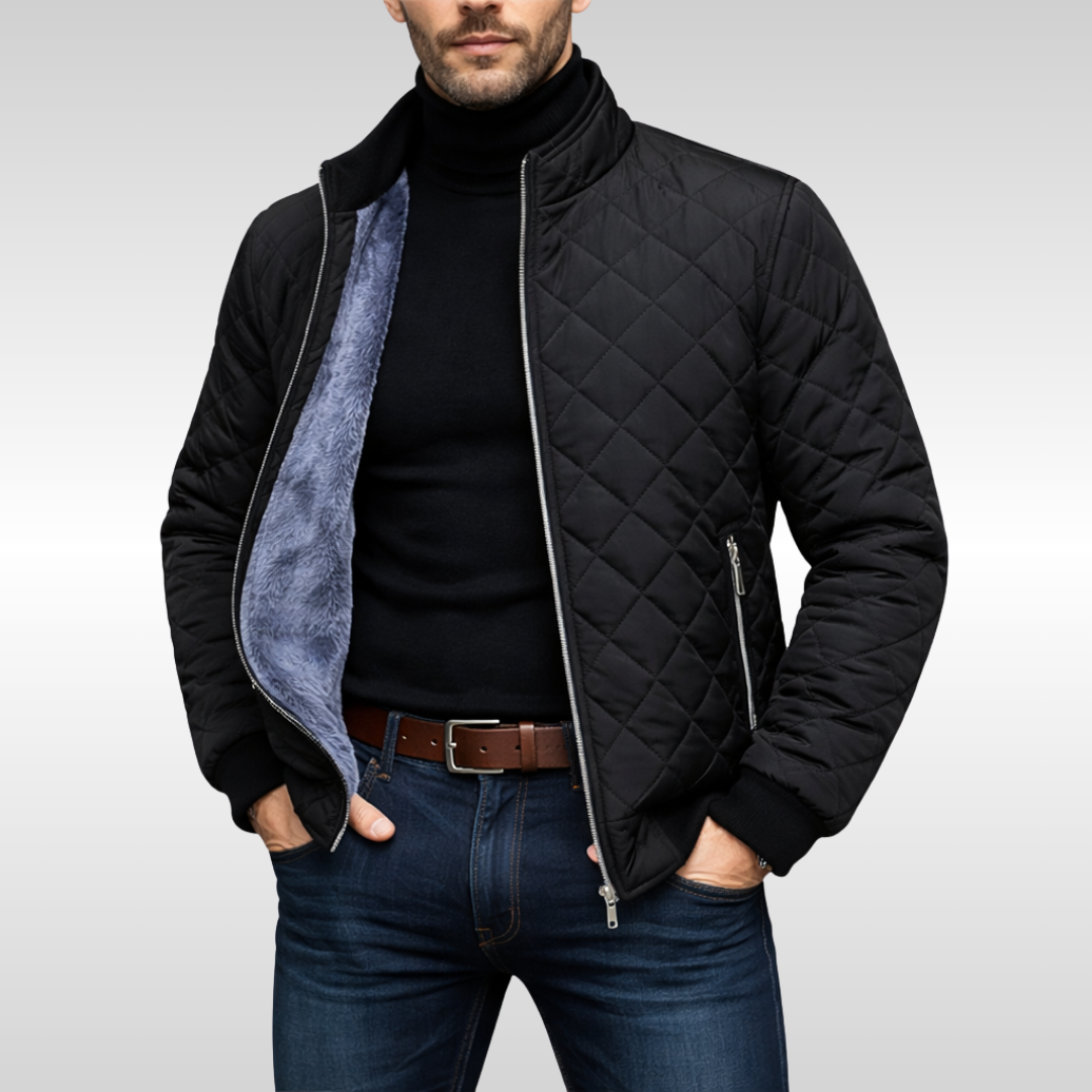 Veste d'hiver matelassée chaude classique pour homme