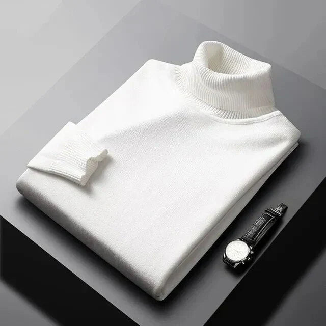 Pull col roulé à manches longues pour homme