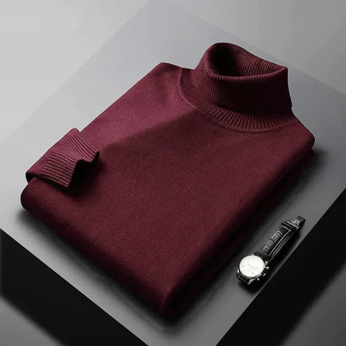 Pull col roulé à manches longues pour homme