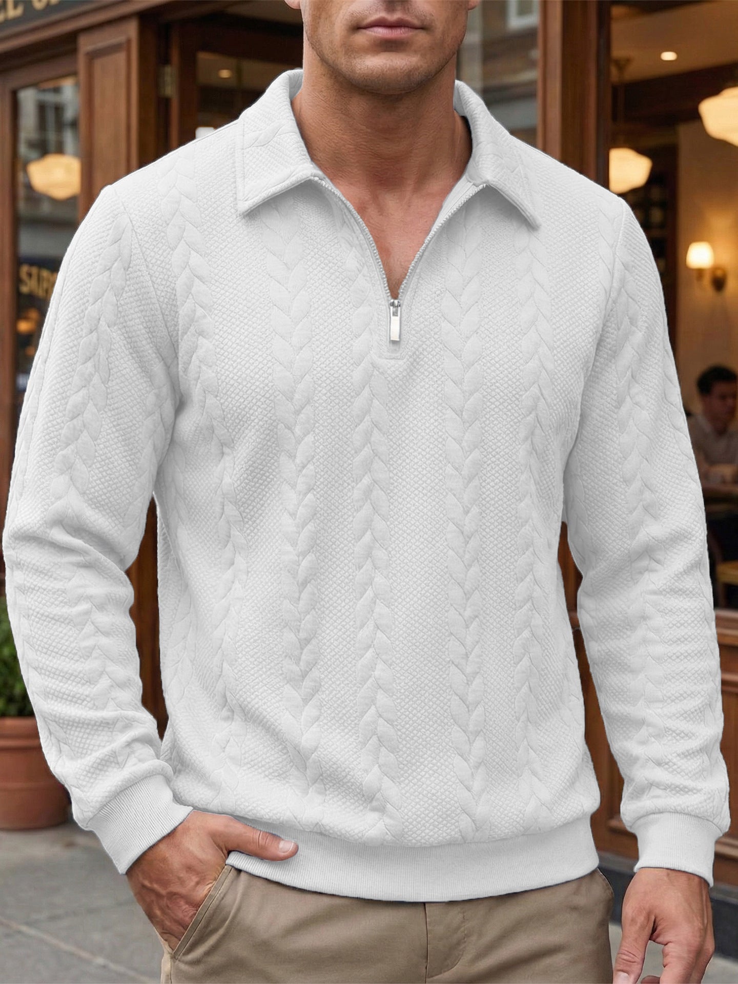 Polo zippé élégant pour homme
