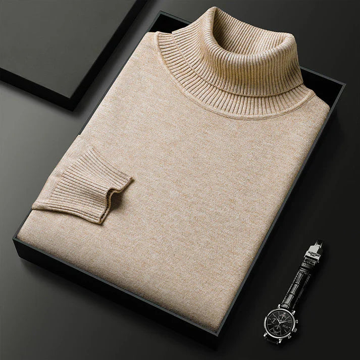 Pull col roulé à manches longues pour homme