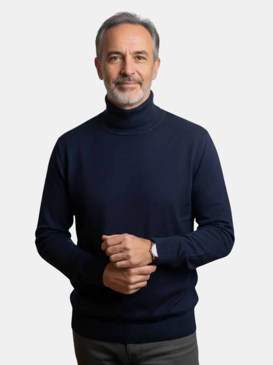 Pull col roulé à manches longues pour homme